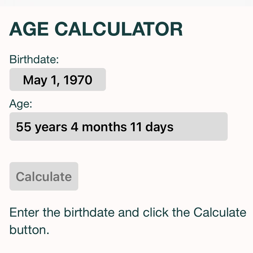 Age Calculator