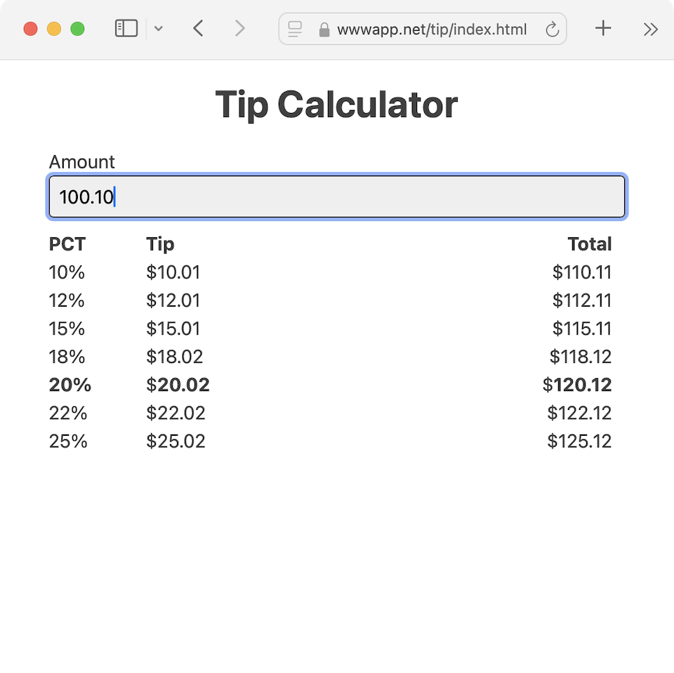 Tip Calculator